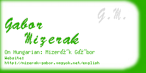 gabor mizerak business card